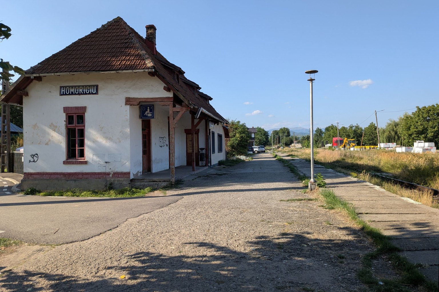 Historic square with morning light and few visitors