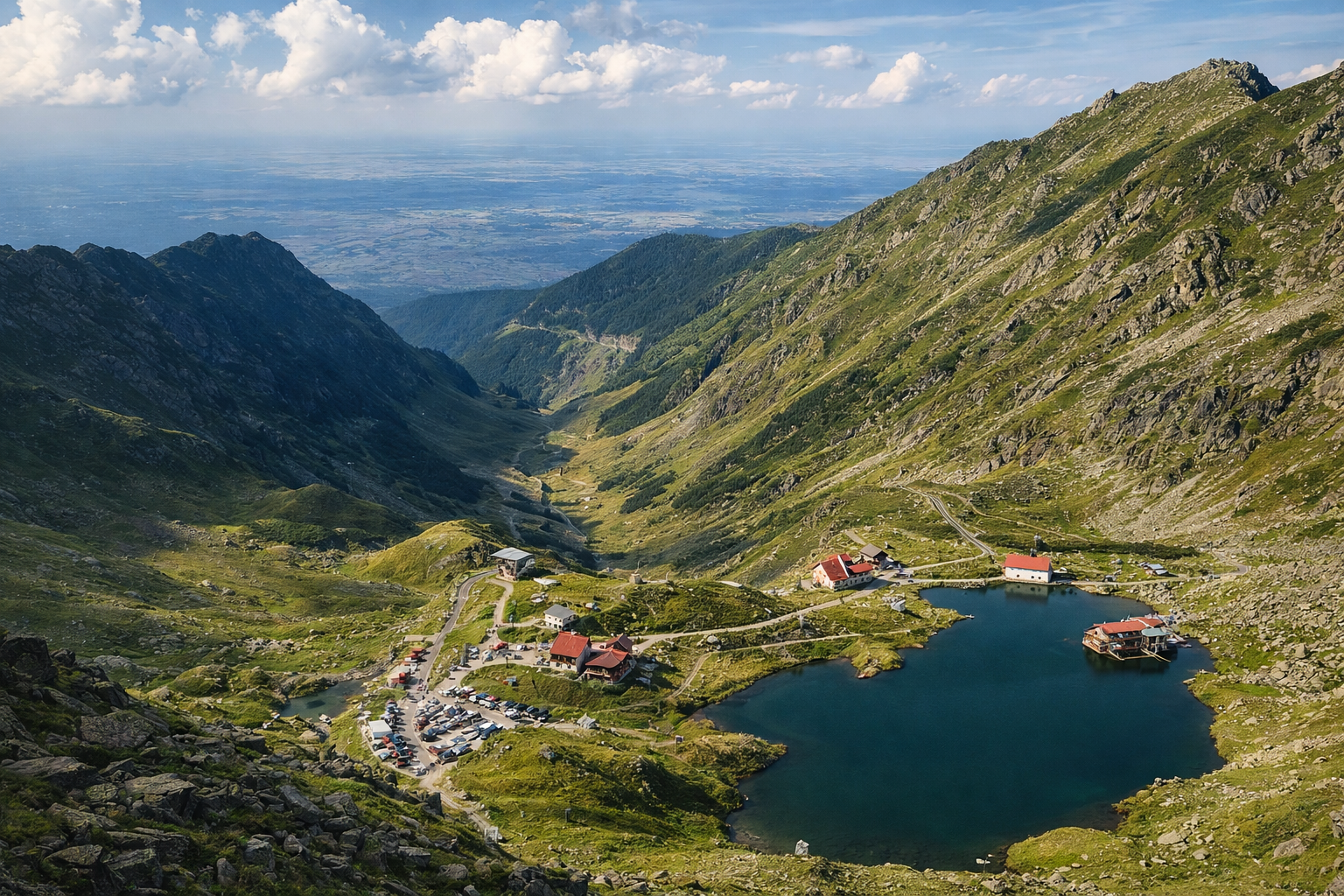 Scenic route and surrounding landscape