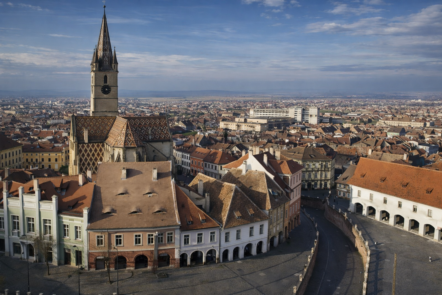 Scenic route and surrounding landscape