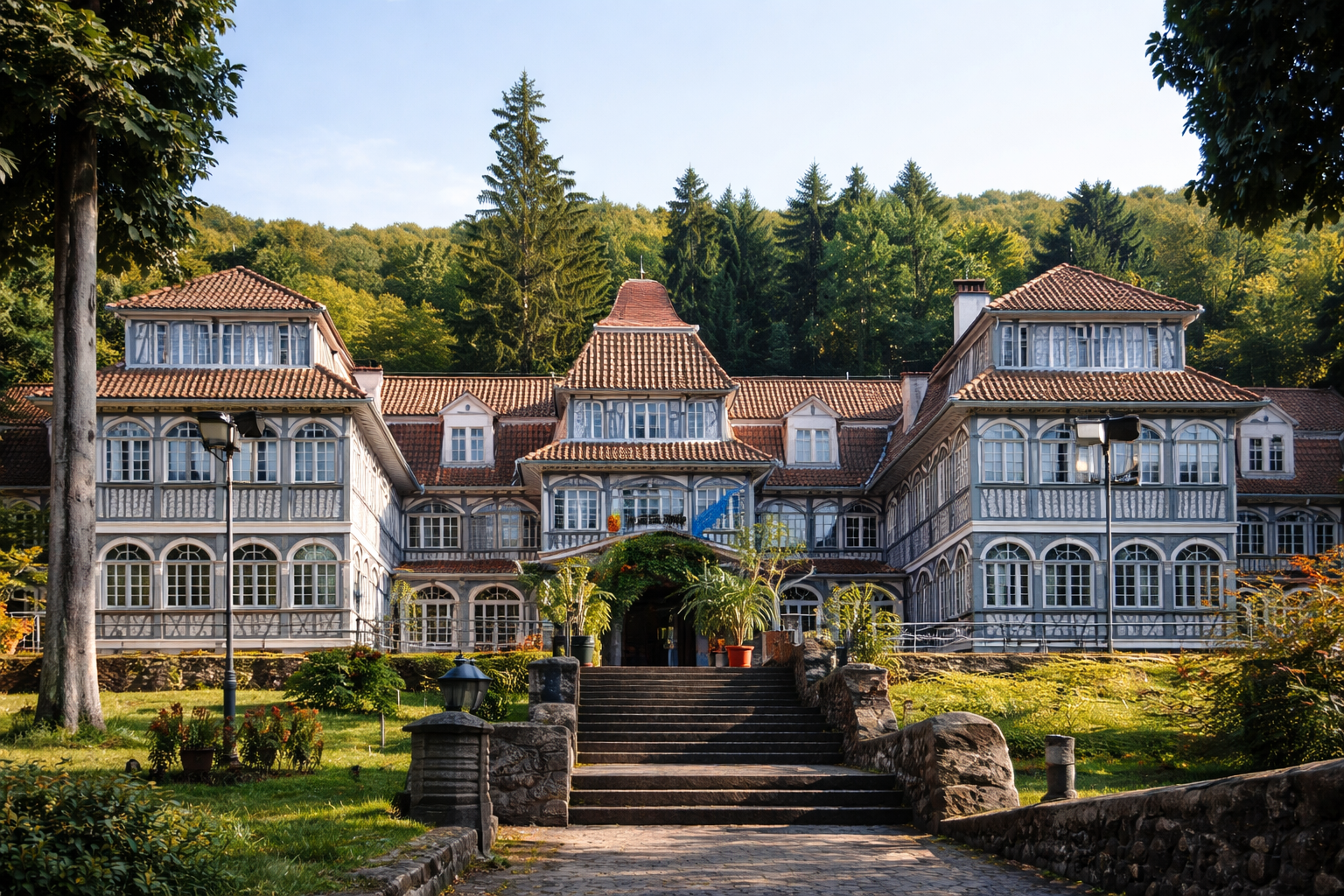 Lake edge and woodland reflection